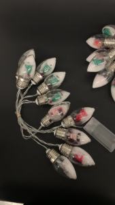 Christmas Snowball Led String Light Window Fairy Lights Battery Operated For Home Festival Indoor Tree Warm White Holiday Bulbs Snowman Bubble Decorative Patio Fireplace Ornaments