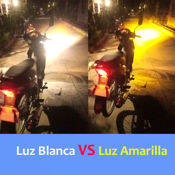 MINI DRIVING LIGHT 1Pair WHITE/ YELLOW hi/lo headlight led laser gun light Scooter Headlamp