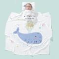 Chăn lụa đắp hè cho bé vải cotton mềm mại thoáng mát phù hợp đắp cho bé nằm điều hòa mùa hè 1m1x1m1. 