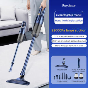 Royalstar Vacuum Strong Suction Vacuum Cleaner for Home 22000Pa Wireless Handheld Pushrod Cleaner