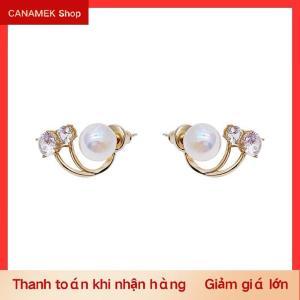 CS 1 đôi khuyên tai dành cho nữ khuyên tai ngọc trai dạng kim trang sức nữ khuyên tai đa năng quà tặng sinh nhật Giáng sinh Năm mới cho bạn gái