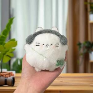 Hmeme ของเล่นตุ๊กตาแมวหญ้านำโชคตัวการ์ตูนน่ารักน่ารักพวงกุญแจตุ๊กตาน่ารักกระเป๋าเป้สะพายหลังจี้กระเป๋าของตกแต่งของขวัญ