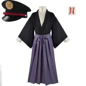Tsukasa Yugi Cosplay Costume with Hat Anime Toilet Bound Hanako kun Hakama Pant Kendo Full set Samurai Kimono Outfit