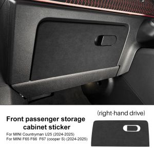 ForCountryman U25 2024 2025 Suede Co-pilot Toolbox Sticker Front Passenger Storage Cabinet Sticker Interior Accessories