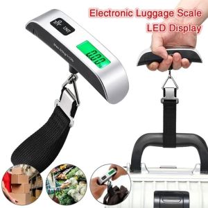 TRAVEL SCALE 50KG/110LB LUGGAGE SCALE ELECTRONIC SCALE PORTABLE HANDHELD SUITCASES HANGING SCALE WEIGHT LUGGAGE WEIGHING SCALE