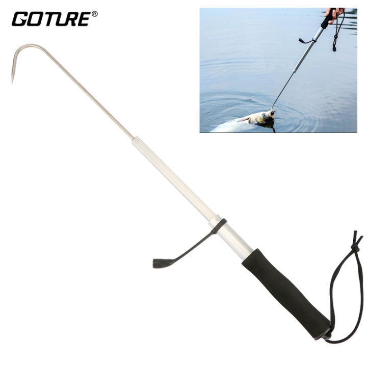 60cm/120cm Telescopic Fishing Gaff with Stainless Sea Fishing Spear Hook  Tackle Ice Fishing Boat EVA Spear Hook Alloy Pole Tool Lazada PH