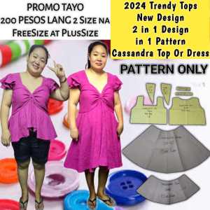 BARBARA Trendy Top New Design 2024/ito ay isa sa Usong Top Ngayon sa Online at Mabiling Damit PATTERN ONLY
