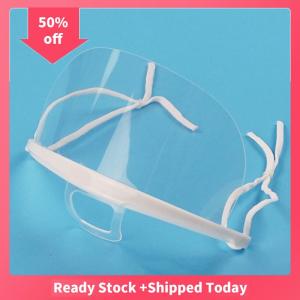 🔥🔥🔥sjqgqx Reused Transparent Anti-fog Anti-saliva Mouth Shield Plastic Mouth Cover
