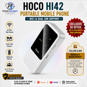 HOCO HI42 Portable 4G WiFi Router with SIM Card WiFi 6 Mobile Hotspot 2000mAh Rechargeable Battery Up to 8 Hours Usage Portable Wireless Router for Travel Home Office