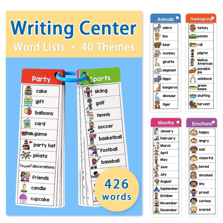 40 Themes Word Lists English Words Flashcards for Kids Learning Sight