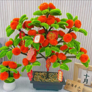 Set vật liệu tự làm cây quất bằng kẽm nhung handmade S0957