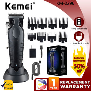 Kemei Hair Beard Trimmer for Barber KM-2296 Professional Precision Fade Hair Clippers Cordless Hair Cutting Machine Rechargeable 2500mAh