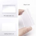 [JJM MALL] 50Pcs Clear Plastic Label Holder Price Tag, Shelf Label Clip Removable Label Holder for Storage Bins Basket Labels. 