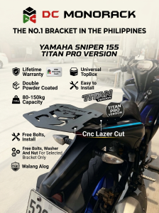 YAMAHA SNIPER 155 / 155R TOPBOX BRACKET TITAN PRO VERSION HEAVY DUTY LIFETIME WARRANTY DOUBLE POWDER COATED CNC LAZER CUT PLUG AND PLAY