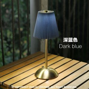 SXH Best-selling fabric-covered glow-in-the-dark metal table lamp LED Charging decorative ambient light USB Restaurant night light