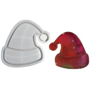 แม่พิมพ์ถาดเรซินรูปร่างหมวกคริสต์มาสแม่พิมพ์จานซิลิโคนสำหรับงานหัตถกรรมถาดเรซินแม่พิมพ์ซิลิโคน