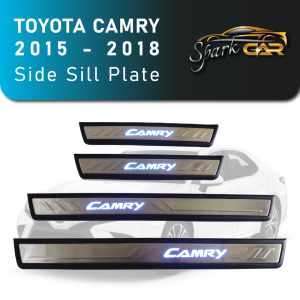 Toyota Camry 2015 - 2018 Car Side Sill Step Plate with Blue Light LED