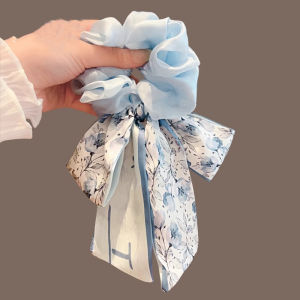 Ikat Rambut Bow Ribbon Scrunchie Elastic Hair Tie Ponytail Holder Elegant Fashion Hair Accessories
