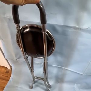 Sfui Crutch Chair Tongkat Kerusi Orang Tua Kerusi Tongkat Lipat Anti-Slip Walking Stick Foldable Stool 拐杖 手杖凳 凳子