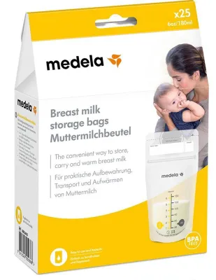 Medela Breastmilk Storage Bags 6oz/180ml (25 bags / 50 bags)