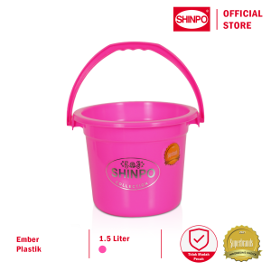 SHINPO Wadah Air / Ember Kecil 1.5 Liter Ember Deluxe Dengan Handle Tidak Mudah Pecah SPO-SIP-105 Varian Warna
