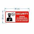 Rambu Plang Pos Security 40cm x 20cm Plat Alumunium. 