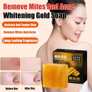 Anti-Dust Mite Acne Whitening Golden Soap Moisturizing Gentle Care for All Ages Personal Hygiene