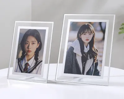SG stock Crystal Glass Certificate Photo frame 4R 5R 8R A5 A4 Wedding photos Graduation certificates Awards Photo frames