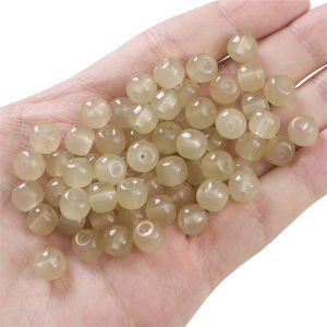 8x7mm 30pcs/lot Glass Imitation Jade Apple Loose Beads For Making DIY Jewelry Accessories