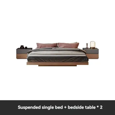 【Pre-order】Japanese minimalist bed frame simple modern tatami bed no bedhead bed Homestays style off the ground low bed platform floating bed