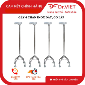 Gậy 4 chân inox