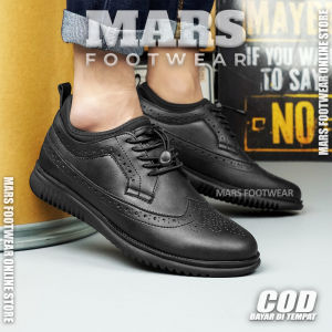 MARS Louis Sepatu Pantofel Oxford Formal Pria Hitam Sepatu Kerja Kantor Kondangan