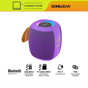 SonicGear SonicGo 5 IPX 4 Waterproof With Ambient Light System Portable Bluetooth Speaker