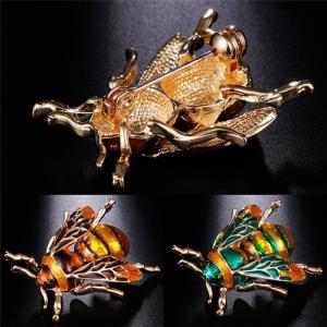 [COD] MINIFRIUT LATER Vintage Bee Brooch Pin Shirt Animal Metal Pin Clothing Accessories