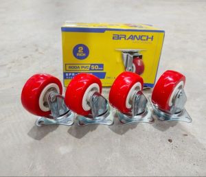 4 pcs Roda Caster Hidup 50mm 2 Inci Kaki Roda Etalase Troli