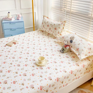 Garterized Bed Sheet Washed Cotton Fittedsheet Cute Single/Super Single/Queen/King Hello Kitty/Monster University/Doughnut Bedsheet