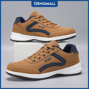ORNGMALL Giày thể thao nam giản dị-phong cách cổ điển cổ ngắn giả với hình hình học đế EVA đế vải mũi tròn ren-up cho tất cả các mùa cỡ lỡn 40-48