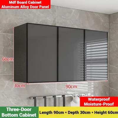KEKEE Kitchen Cabinet Wall Storage Rack Mounted Cabinet Aluminum Alloy Moistureproof Waterproof Bathroom Kabinet Dipasang Dinding Dapur 壁挂橱柜