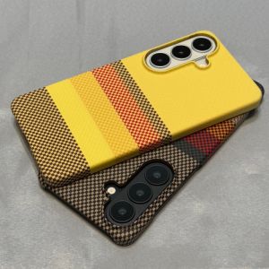 For Samsung Galaxy S26 S25 S24 S23 FE Ultra Plus Carbon Fiber Texture Case For Magsafe Wireless Charging PC Ultra Thin Cover