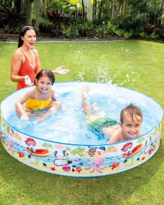 INTEX 56451 Kids Swimming Pool Children Play Pool Round Swimming Pool Cute Cartoon Small Swimming Pool For Kids Boy Girl (152cm x 25cm) Toys for boys