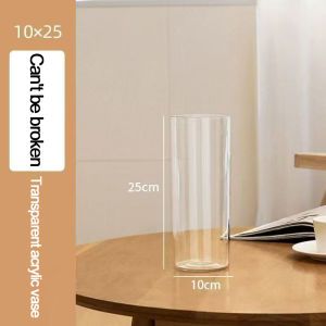 【1-3 Days Delivery】Hydroponic Plants Acrylic Cylinder Vase Transparent Fresh Flowers Fish Decorative Bottles For Wedding Dining Table Centerpieces new