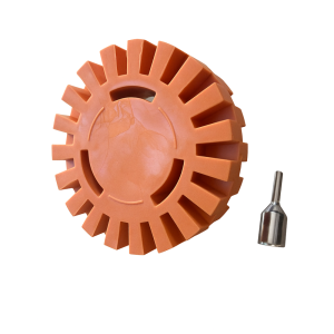 RGFV Gear Shaped Car Pneumatic Wheel Rubber 4 Inch Decal Eraser Wheel Car Polish Auxiliary Tool Wear-resistant Glue Removal Plate Car Sticker Remover