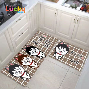 【Buy 1 Get 1 Free】2Pcs 40*120Cm+40*60Cm Trade Floor Mat Animal Printing Kitchen Carpet Absorbent Slip-resistant Door Mat Rug Modern Kitchen Carpet