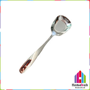 HB Stainless Steel Soup Spoon Large Capacity Long Handle Public Tablespoons Kitchen Tableware