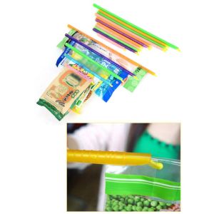 [Eqrbtl] 8PCS Useful Plastic Bag Clip Seal Stick Storage Bar Storage Bag Sealer Clamp