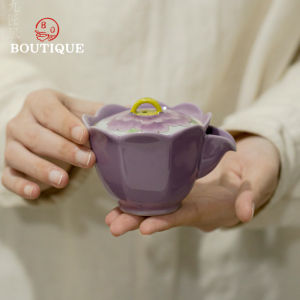 Hand Painted Tea Pot Original Purple Ceramic Teapot Japanese Kettle Pots Filter Brewing Porcelain Ceremony Handmade Shu Puer Set