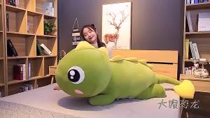 Gấu Bông Khủng Long Đuôi Tim Gối Ôm Khủng Long Siêu Mềm Vải Nhung Mịn Cao Cấp Kèm Thiệp Chúc Mừng
