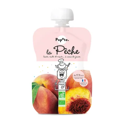 Popote Organic Peach Puree 120G