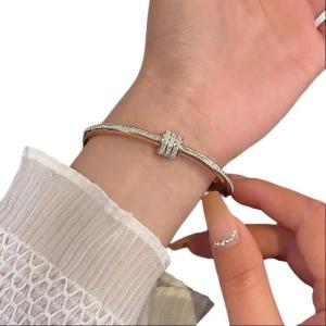 cod gelang tangan bangle Roll mata elegan wanita bahan titanium rose gold anti karat Emas Perhiasan Stainless Bracelets