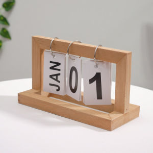 Nordic Simple Desk Calendar Wooden Calendar Flipping Calendar Desktop Calendar Ornaments Decoration